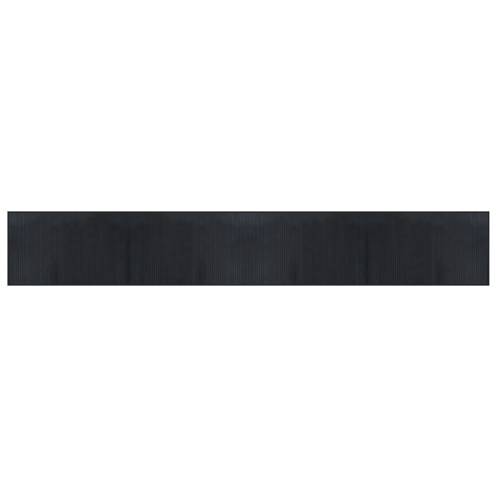 Tepih pravokutni crni 60 x 400 cm od bambusa