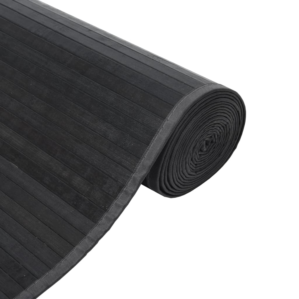 Tepih pravokutni sivi 70 x 200 cm od bambusa