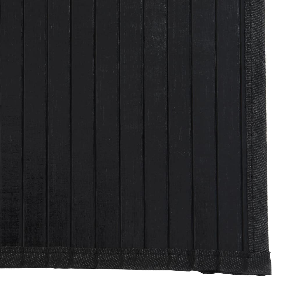 Tepih pravokutni crni 70 x 300 cm od bambusa