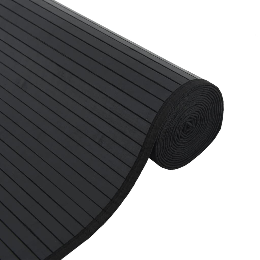 Tepih pravokutni crni 70 x 400 cm od bambusa