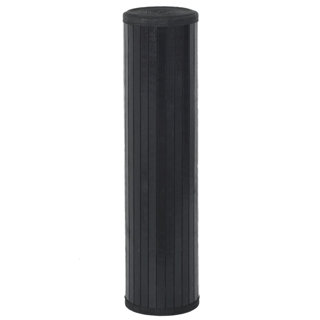 Tepih pravokutni crni 70 x 1000 cm od bambusa