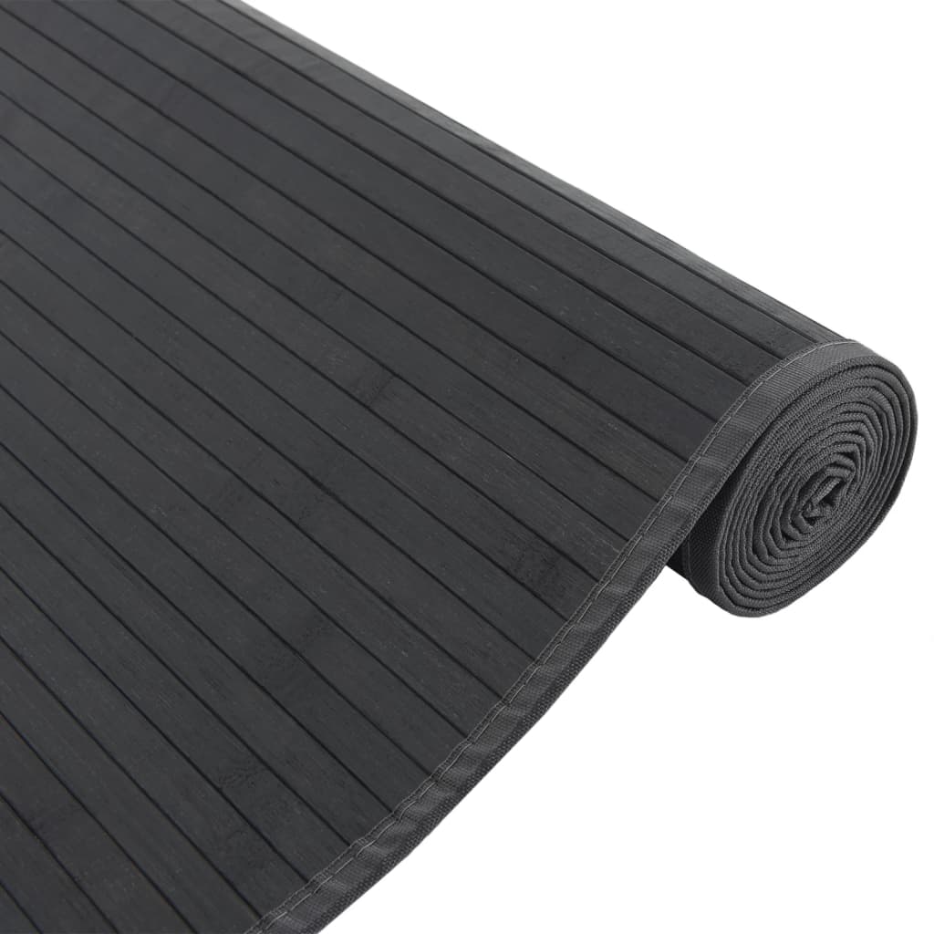 Pravokutni tepih crni 80x100 cm bambus