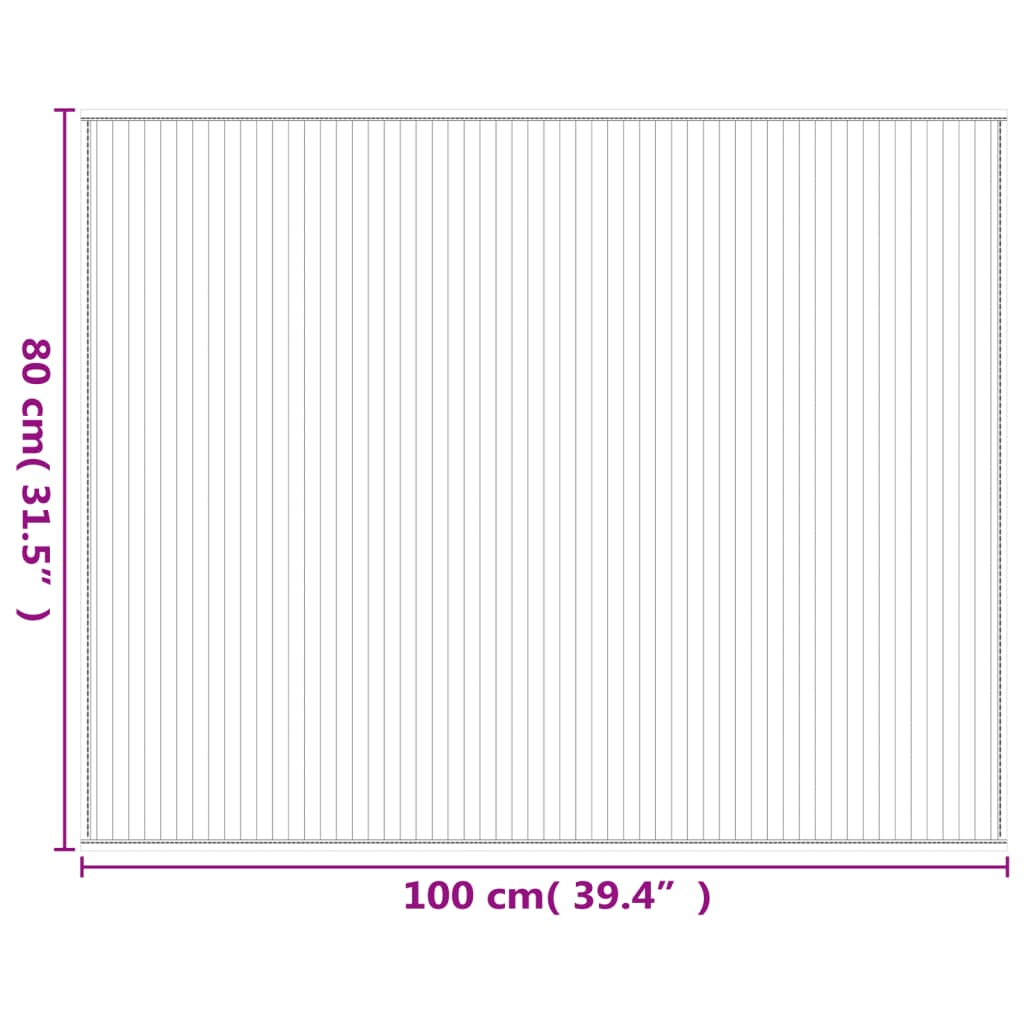 Pravokutni tepih crni 80x100 cm bambus