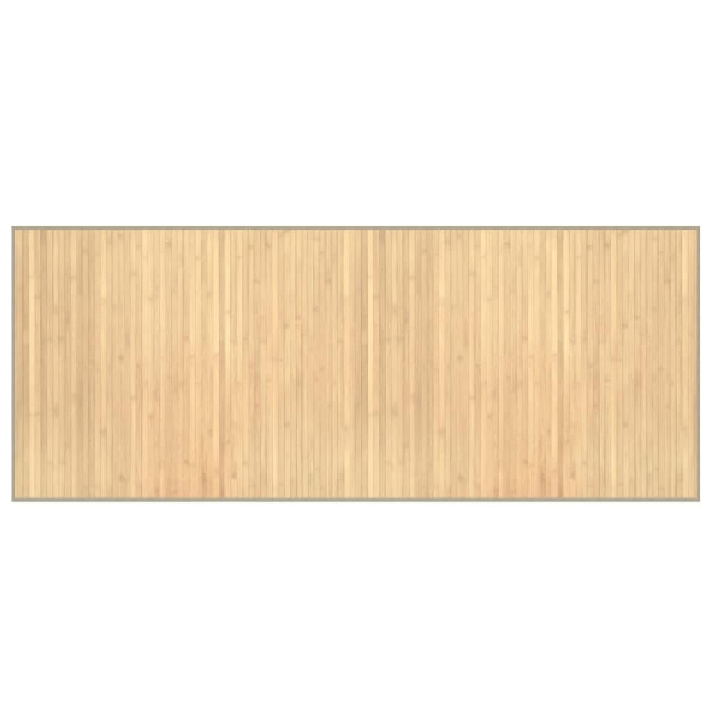 Tepih pravokutni svijetli prirodni 80 x 200 cm od bambusa