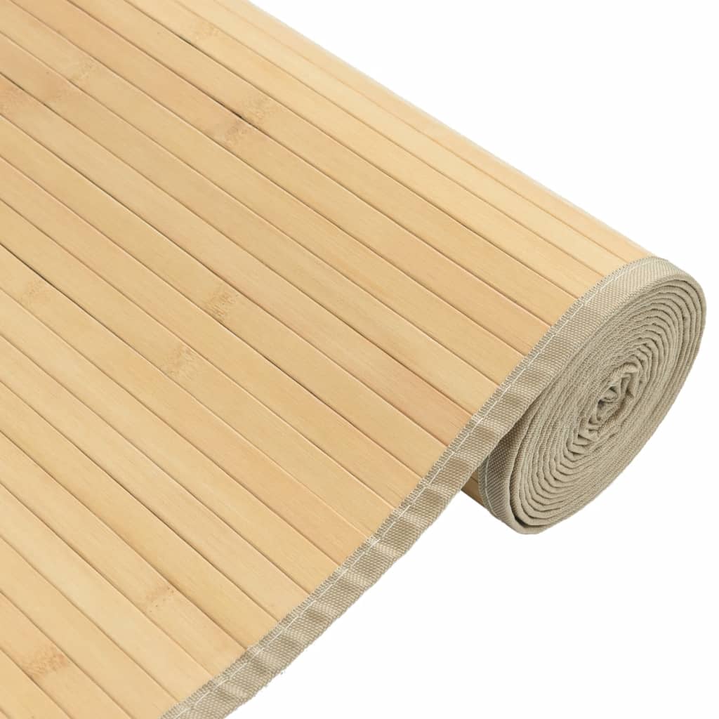 Tepih pravokutni svijetli prirodni 80 x 200 cm od bambusa