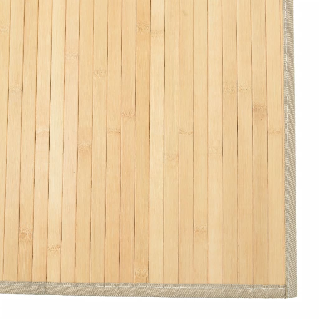 Tepih pravokutni svijetli prirodni 80 x 200 cm od bambusa