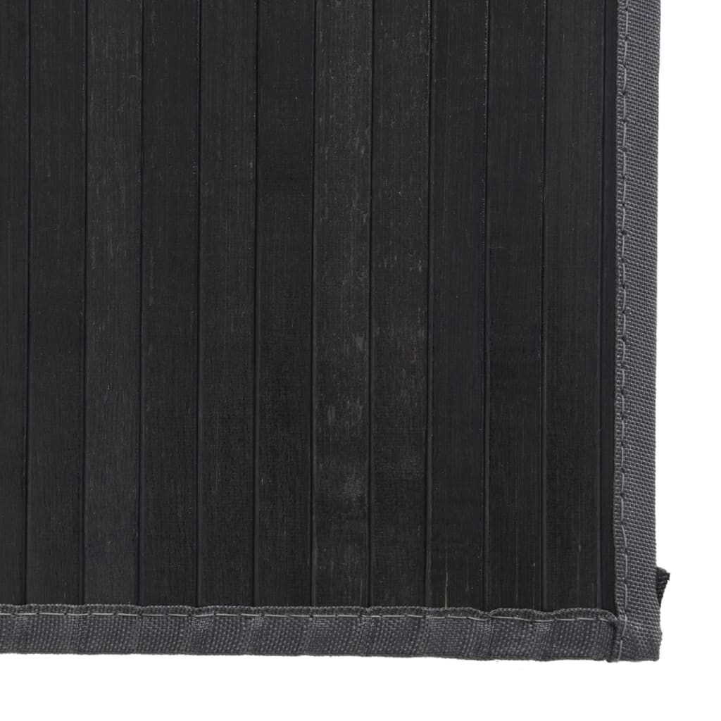 Tepih pravokutni sivi 80 x 200 cm od bambusa