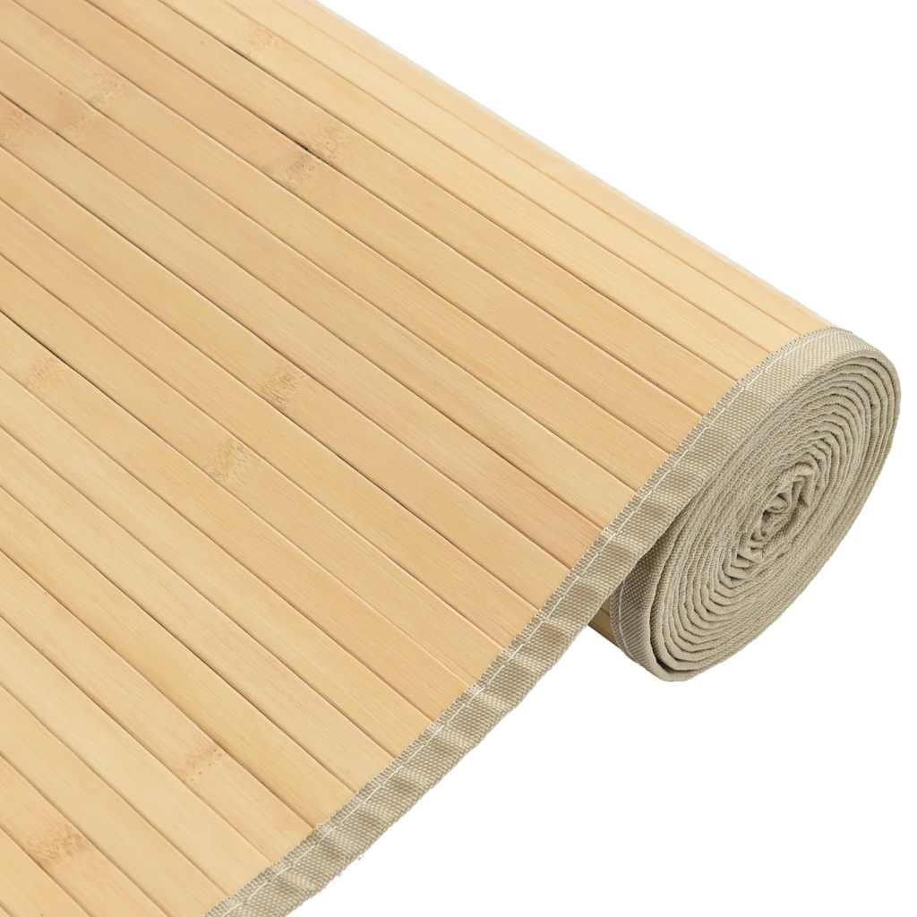 Tepih pravokutni svijetli prirodni 80 x 300 cm od bambusa