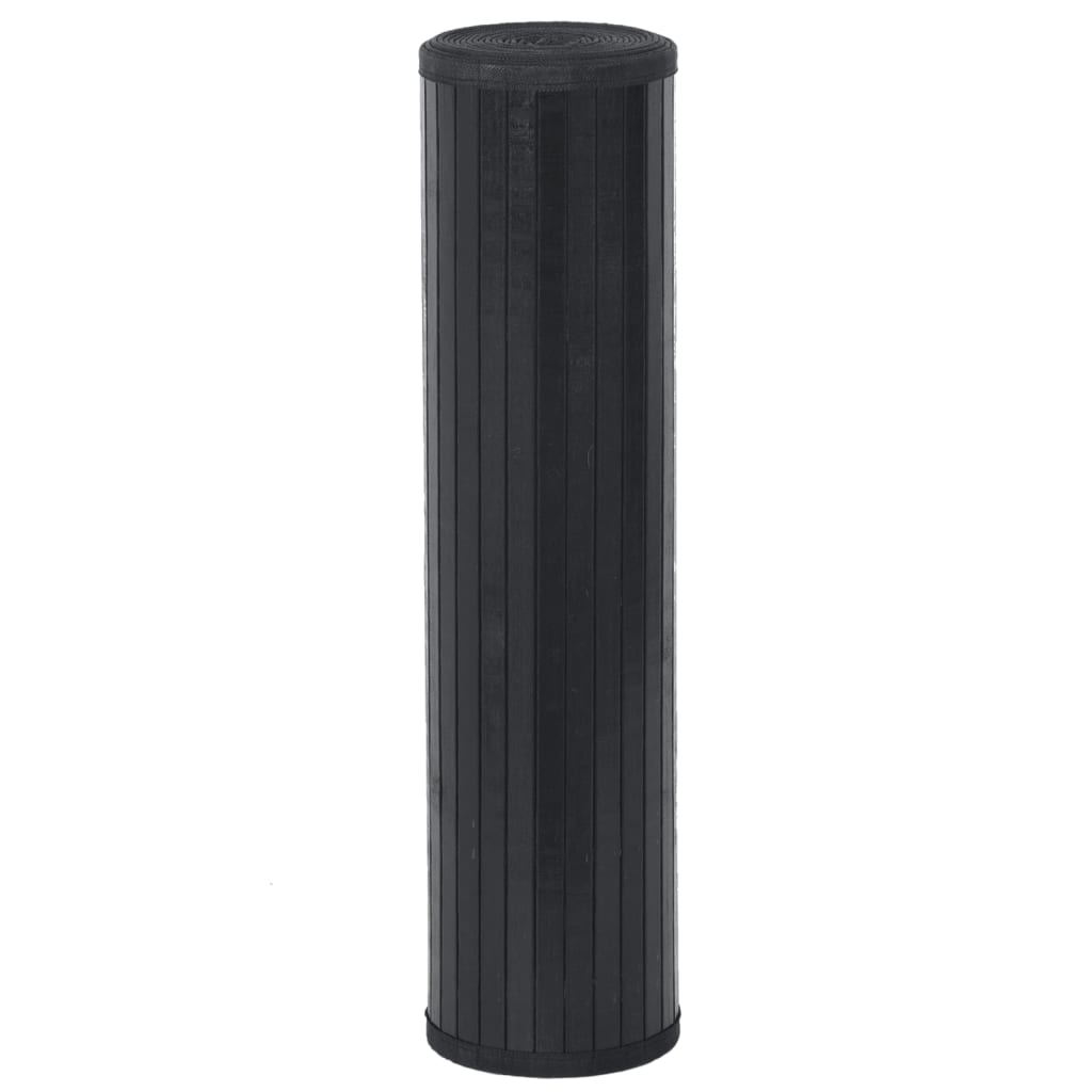 Tepih pravokutni crni 80 x 400 cm od bambusa