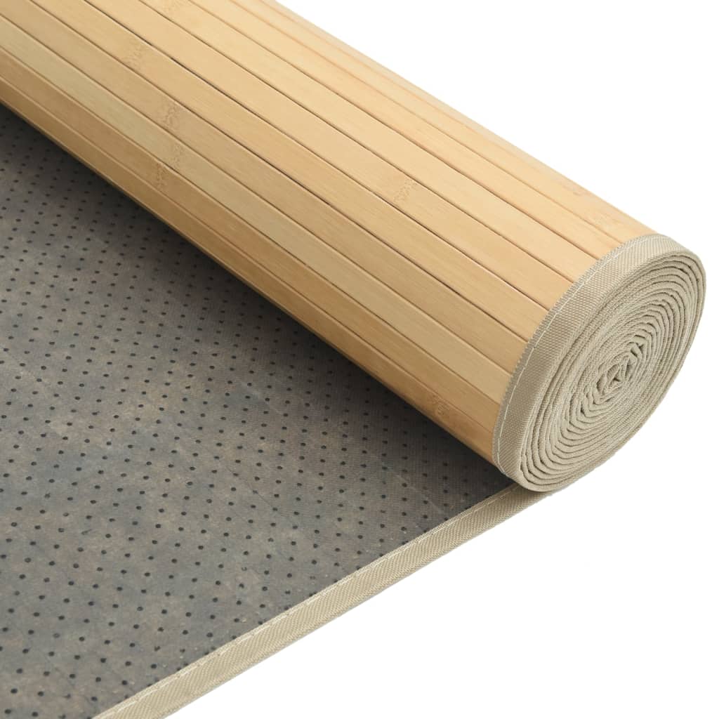 Tepih pravokutni svijetli prirodni 80 x 400 cm od bambusa