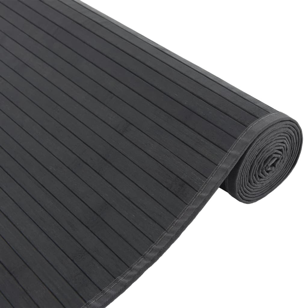 Tepih pravokutni sivi 80 x 500 cm od bambusa