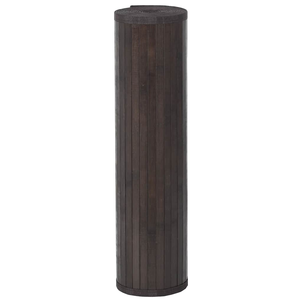 Tepih pravokutni tamnosmeđi 80 x 1000 cm od bambusa