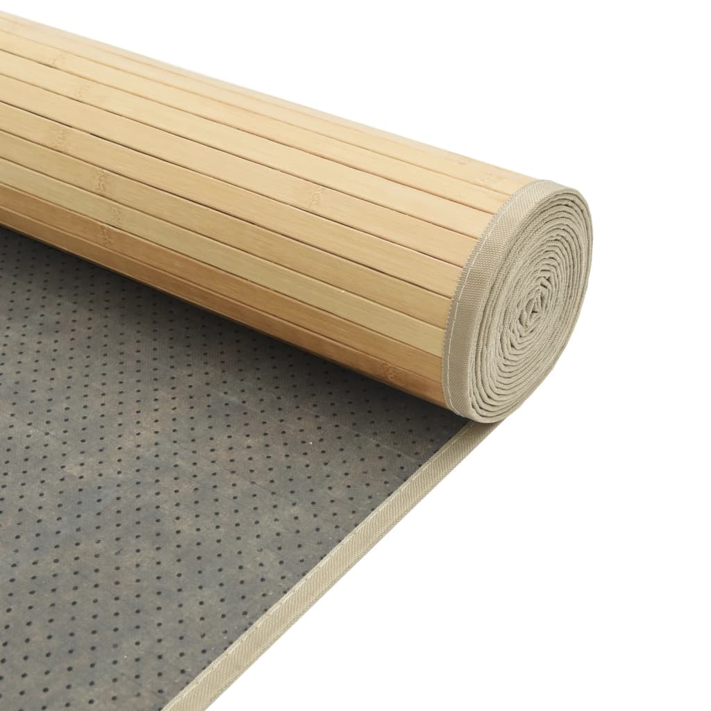 Tepih pravokutni svijetli prirodni 100 x 400 cm od bambusa