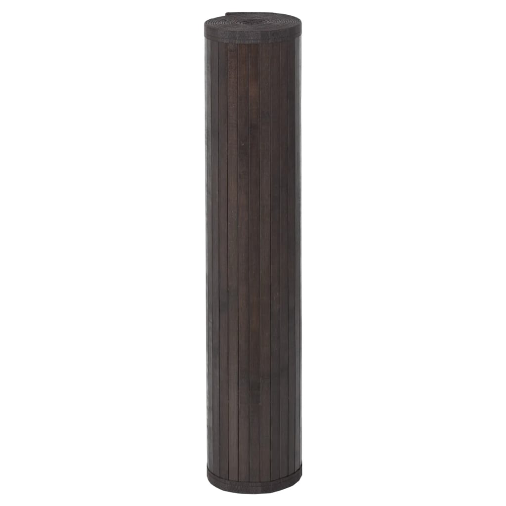 Tepih pravokutni tamnosmeđi 100 x 400 cm od bambusa