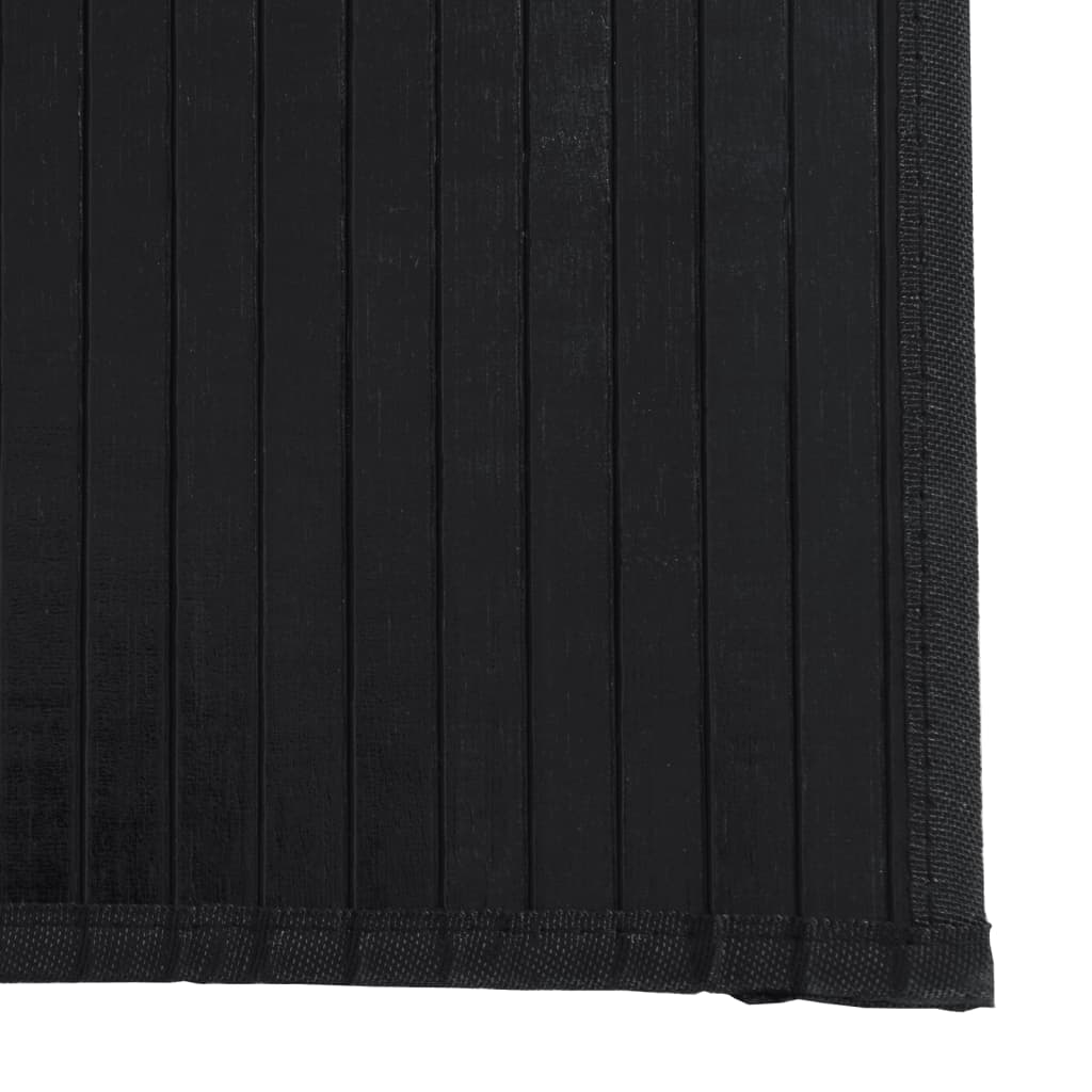 Tepih pravokutni crni 100 x 1000 cm od bambusa
