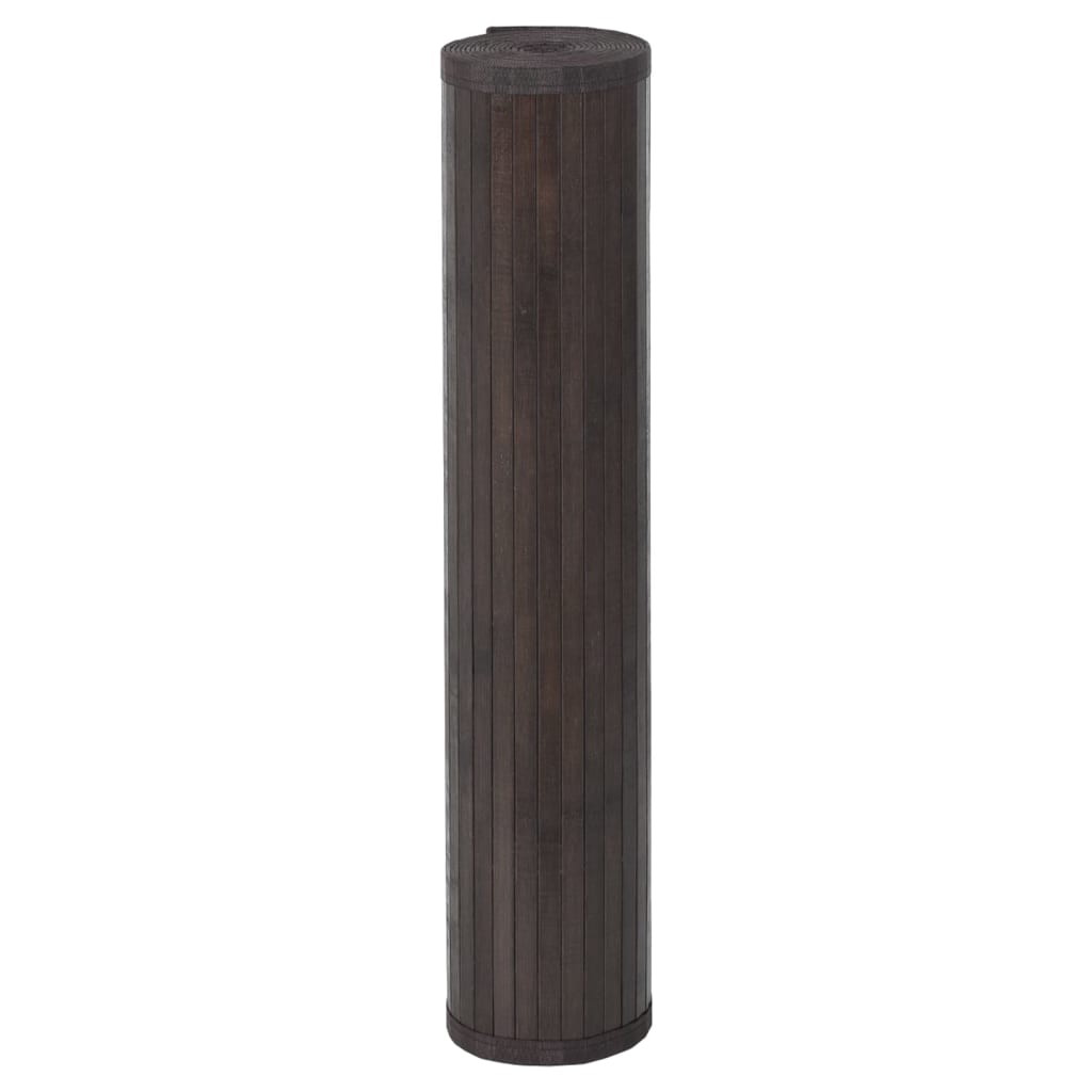 Tepih pravokutni tamnosmeđi 100 x 1000 cm od bambusa