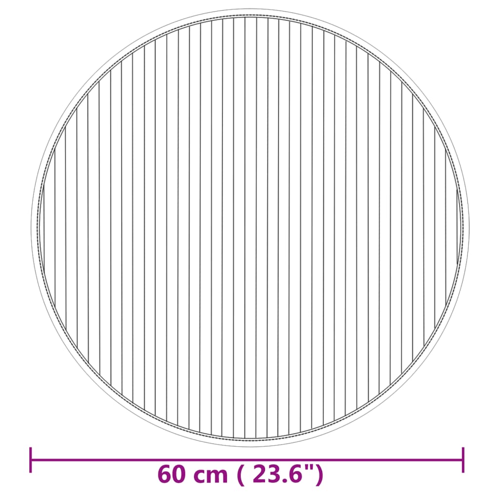 Okrugli tepih Prirodni 60 cm Bambus