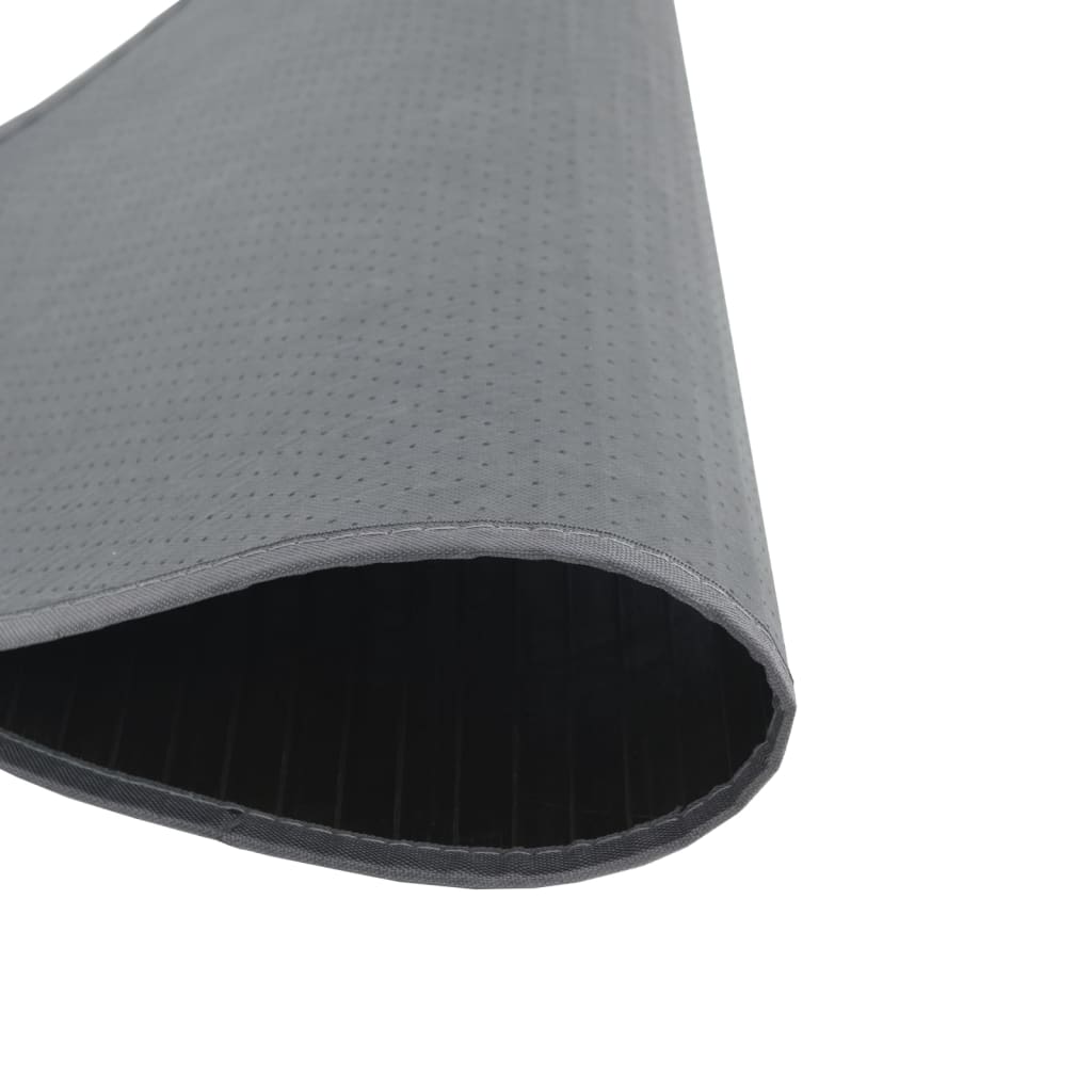 Okrugli tepih sivi 60 cm bambus