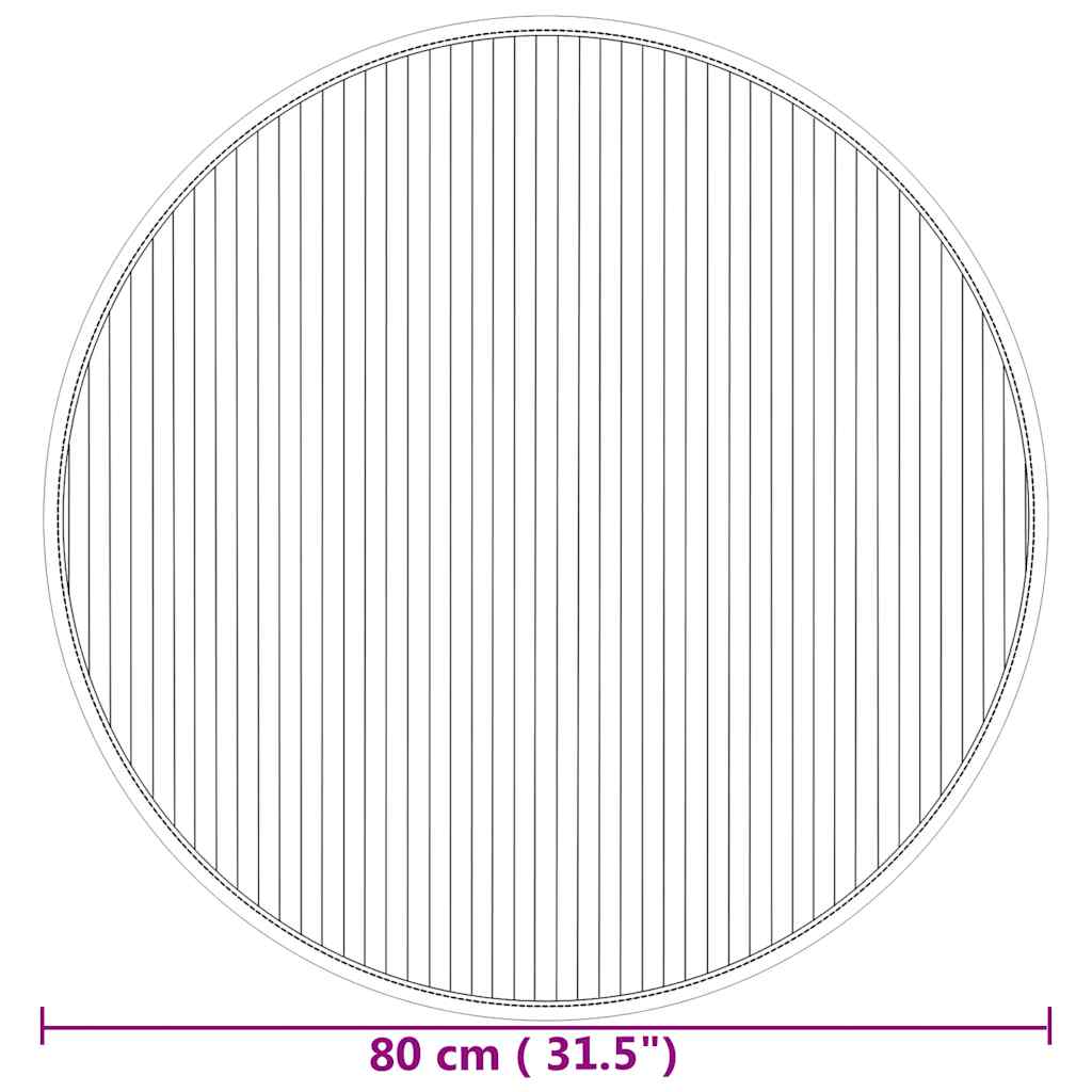 Okrugli tepih Prirodni 80 cm Bambus