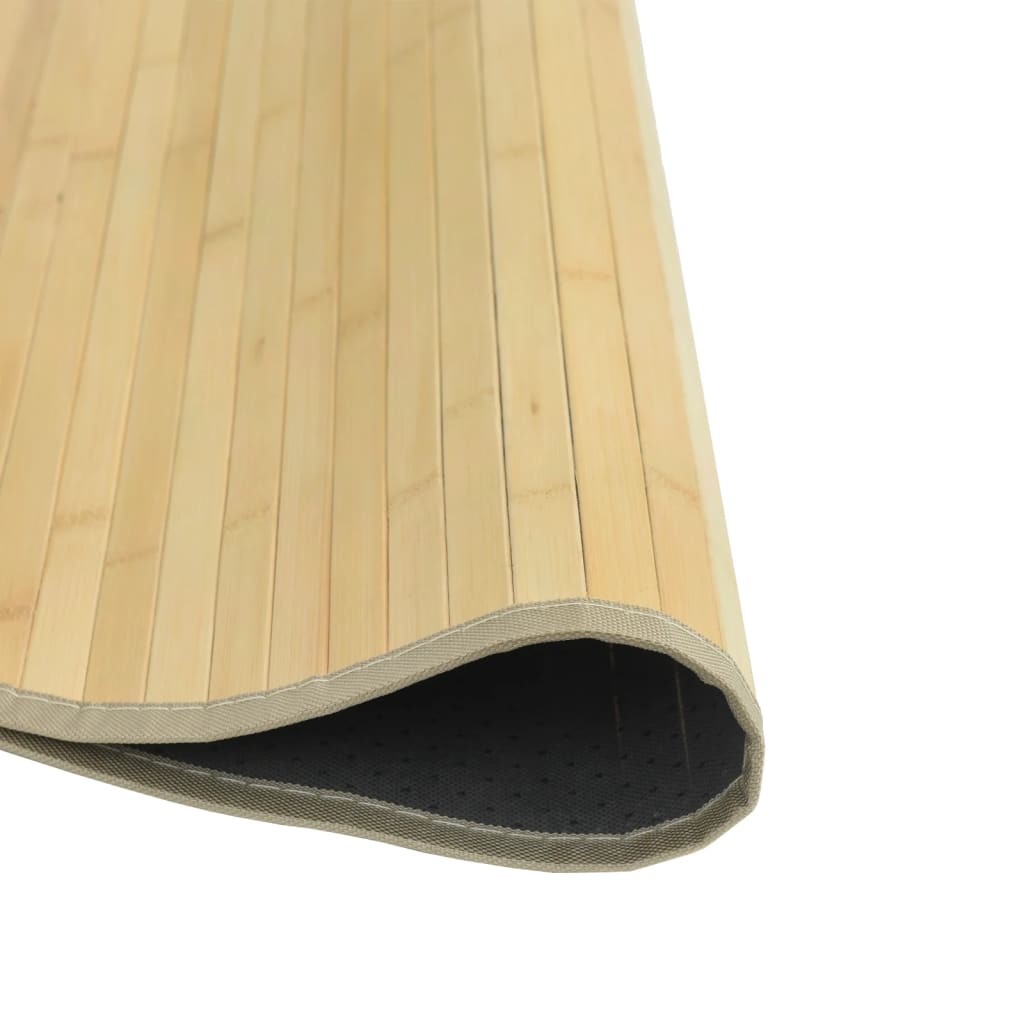 Okrugli tepih svijetli prirodni 80 cm od bambusa