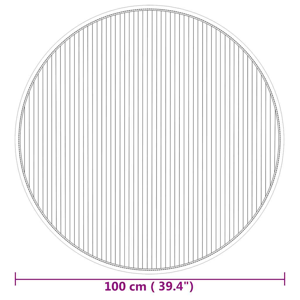Okrugli tepih Prirodni 100 cm Bambus