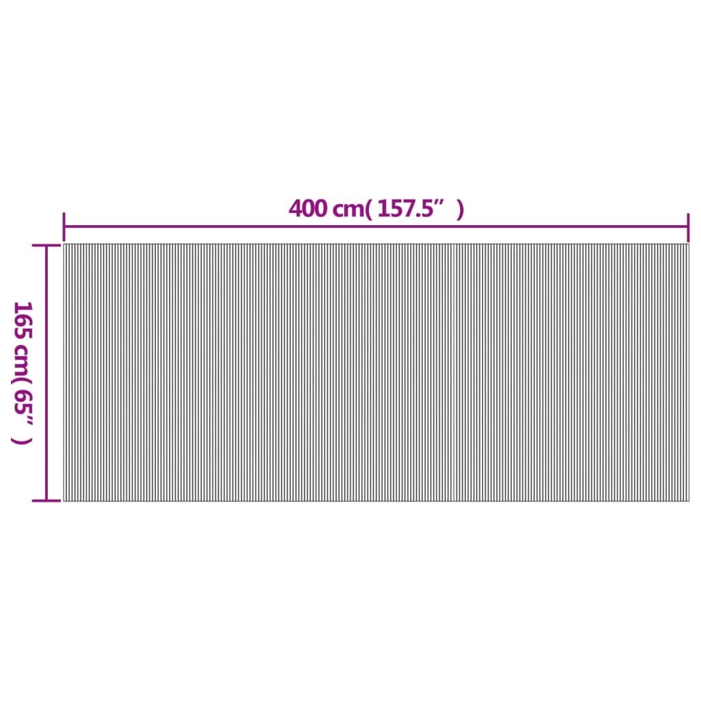 Sobna pregrada bijela širina 400 cm visina 165 cm od bambusa