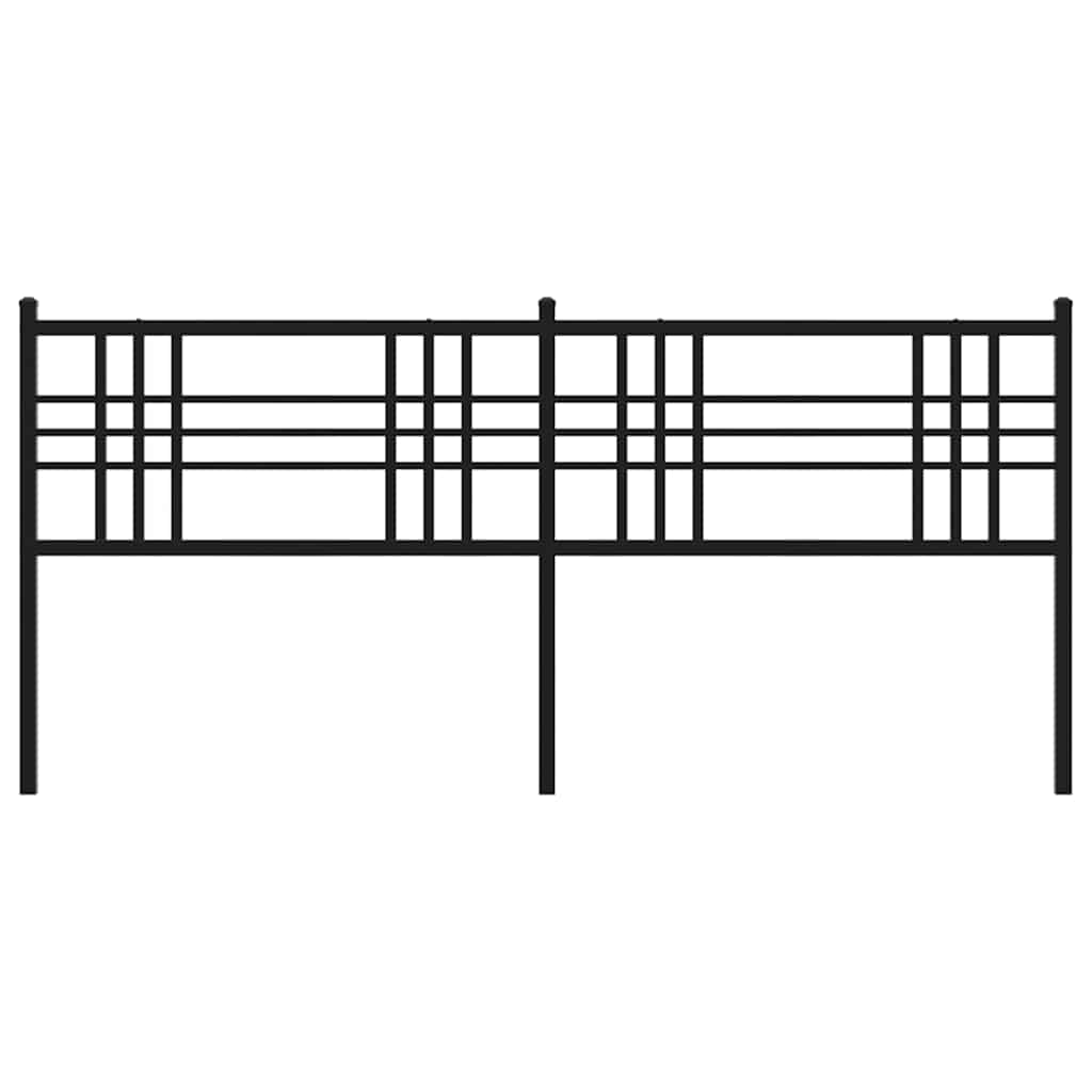 Metalno zamjensko uzglavlje crno 180 cm