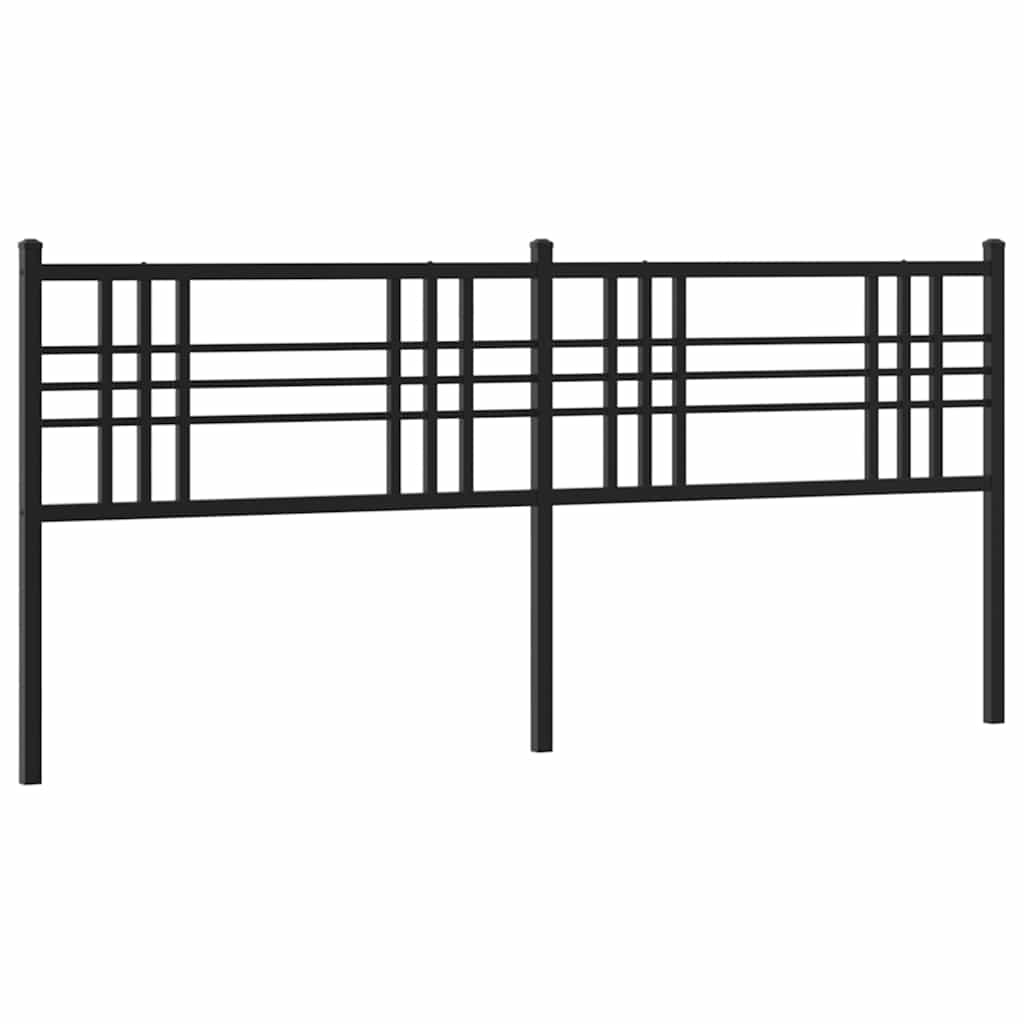 Metalno zamjensko uzglavlje crno 193 cm
