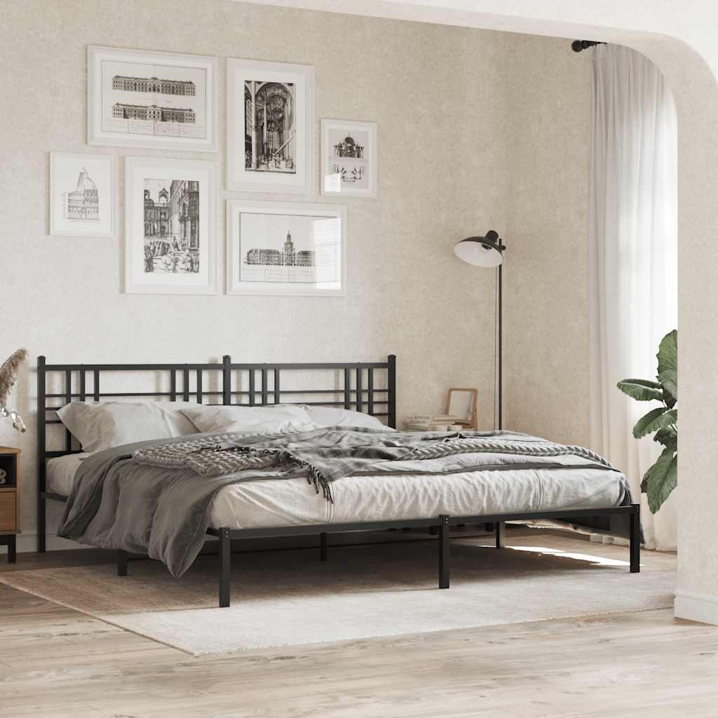 Metalno zamjensko uzglavlje crno 193 cm