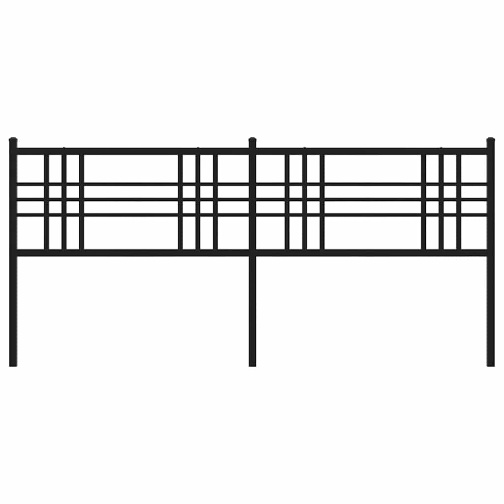Metalno zamjensko uzglavlje crno 193 cm