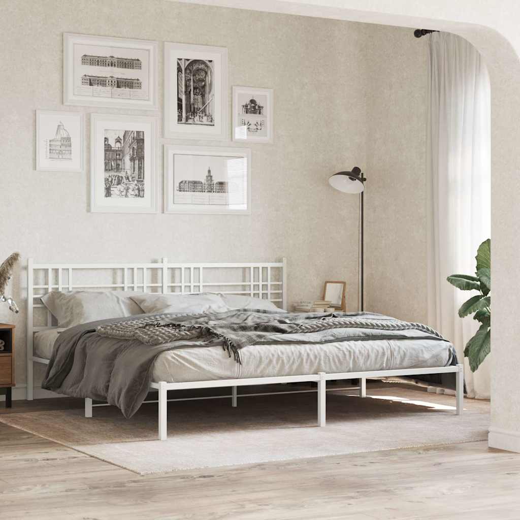 Metalno zamjensko uzglavlje bijelo 180 cm