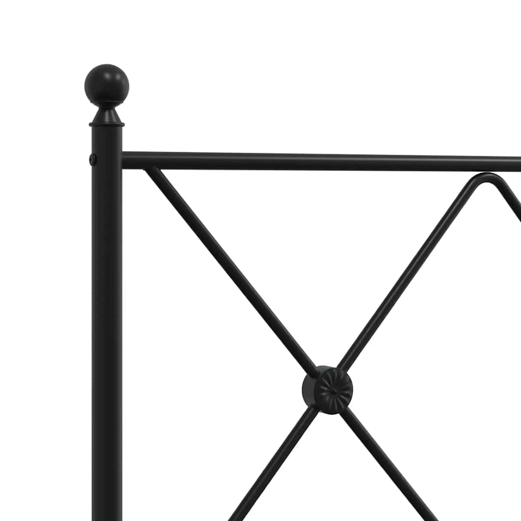 Metalno zamjensko uzglavlje crno 80 cm