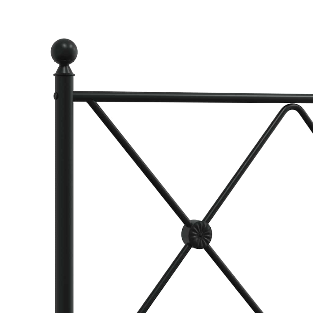 Metalno zamjensko uzglavlje crno 90 cm