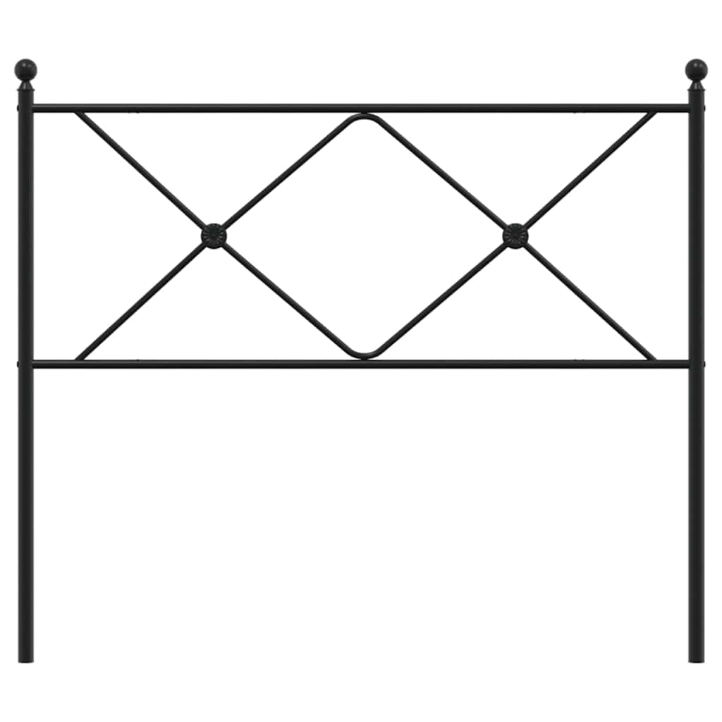 Metalno zamjensko uzglavlje crno 100 cm