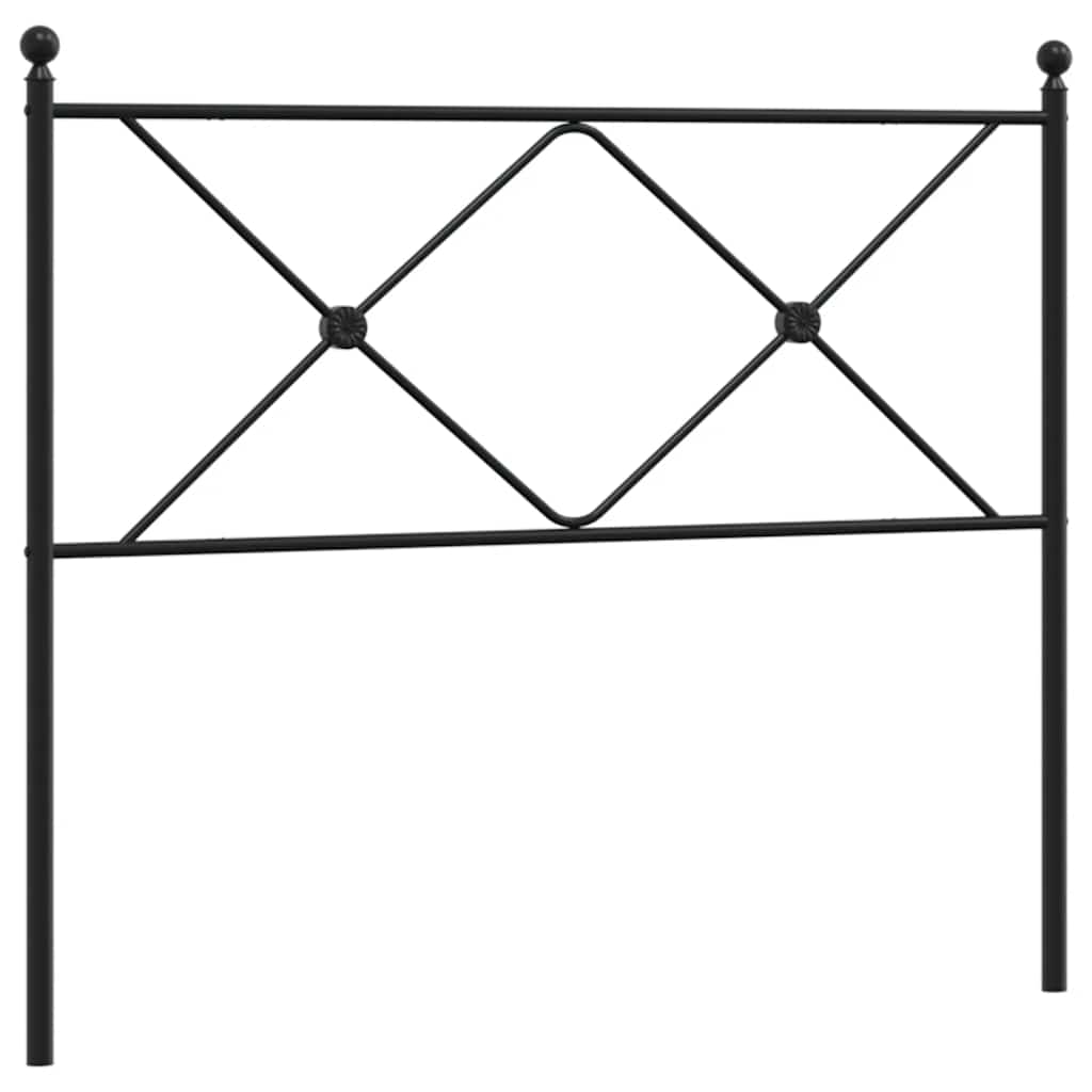 Metalno zamjensko uzglavlje crno 107 cm