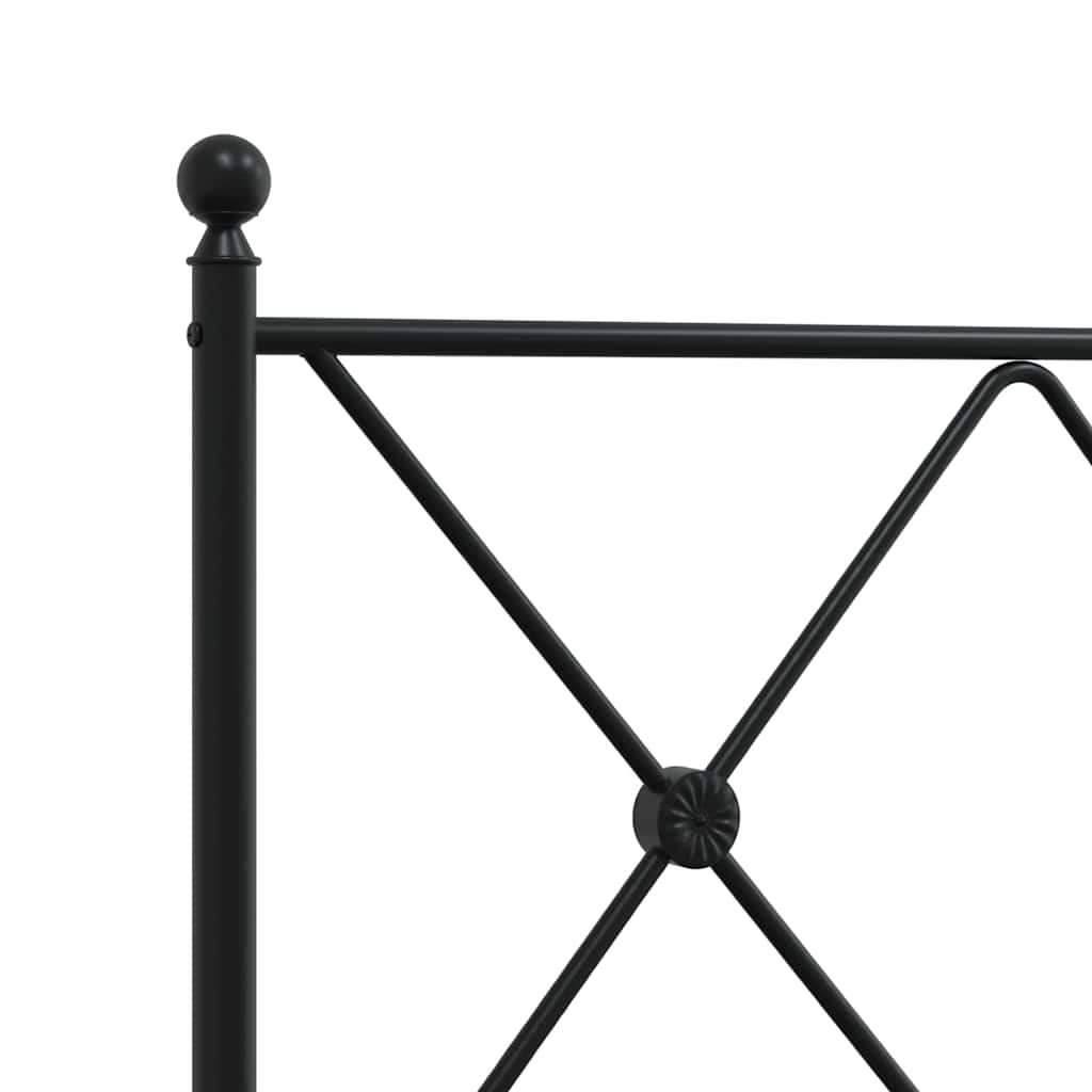Metalno zamjensko uzglavlje crno 160 cm