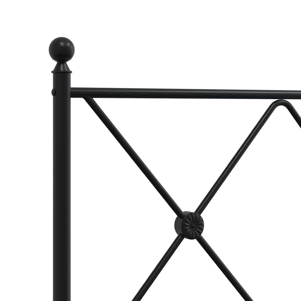 Metalno zamjensko uzglavlje crno 193 cm