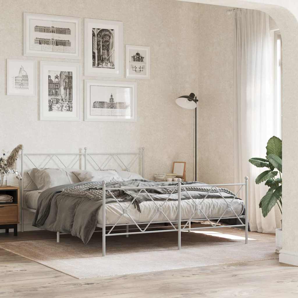 Metalno zamjensko uzglavlje bijelo 160 cm