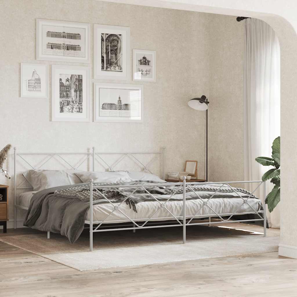 Metalno zamjensko uzglavlje bijelo 200 cm