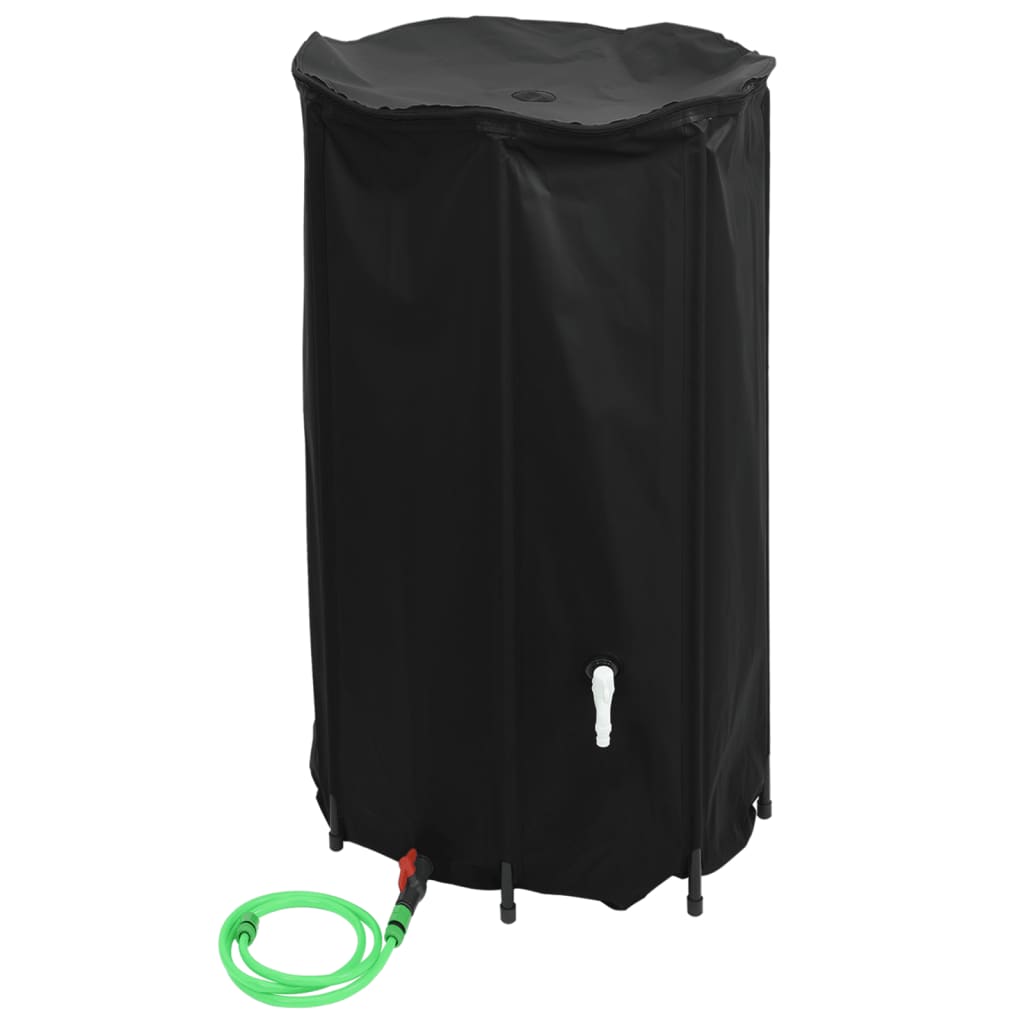 Spremnik za vodu sa slavinom sklopivi 100 L PVC Crna