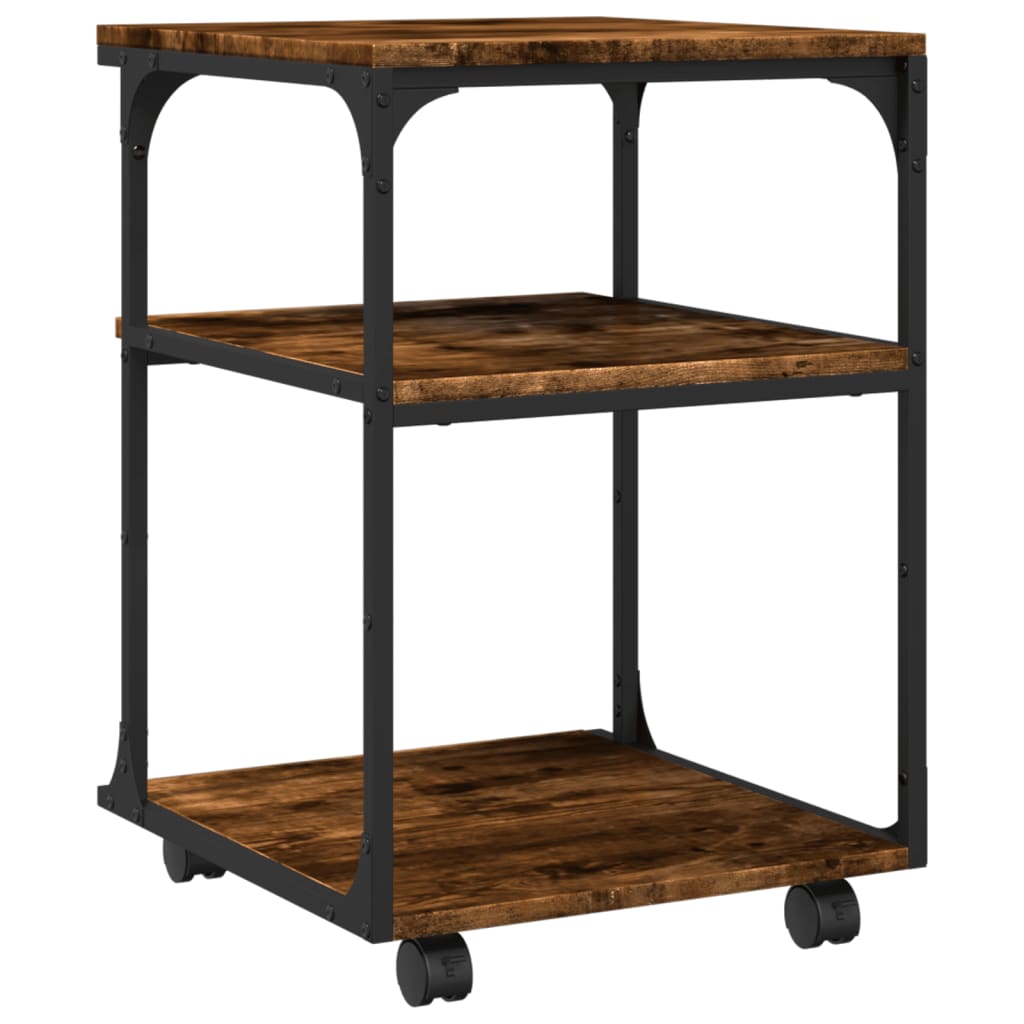 Stalak za pisač s 3 razine boja hrasta 43 x 48 x 64 cm drveni