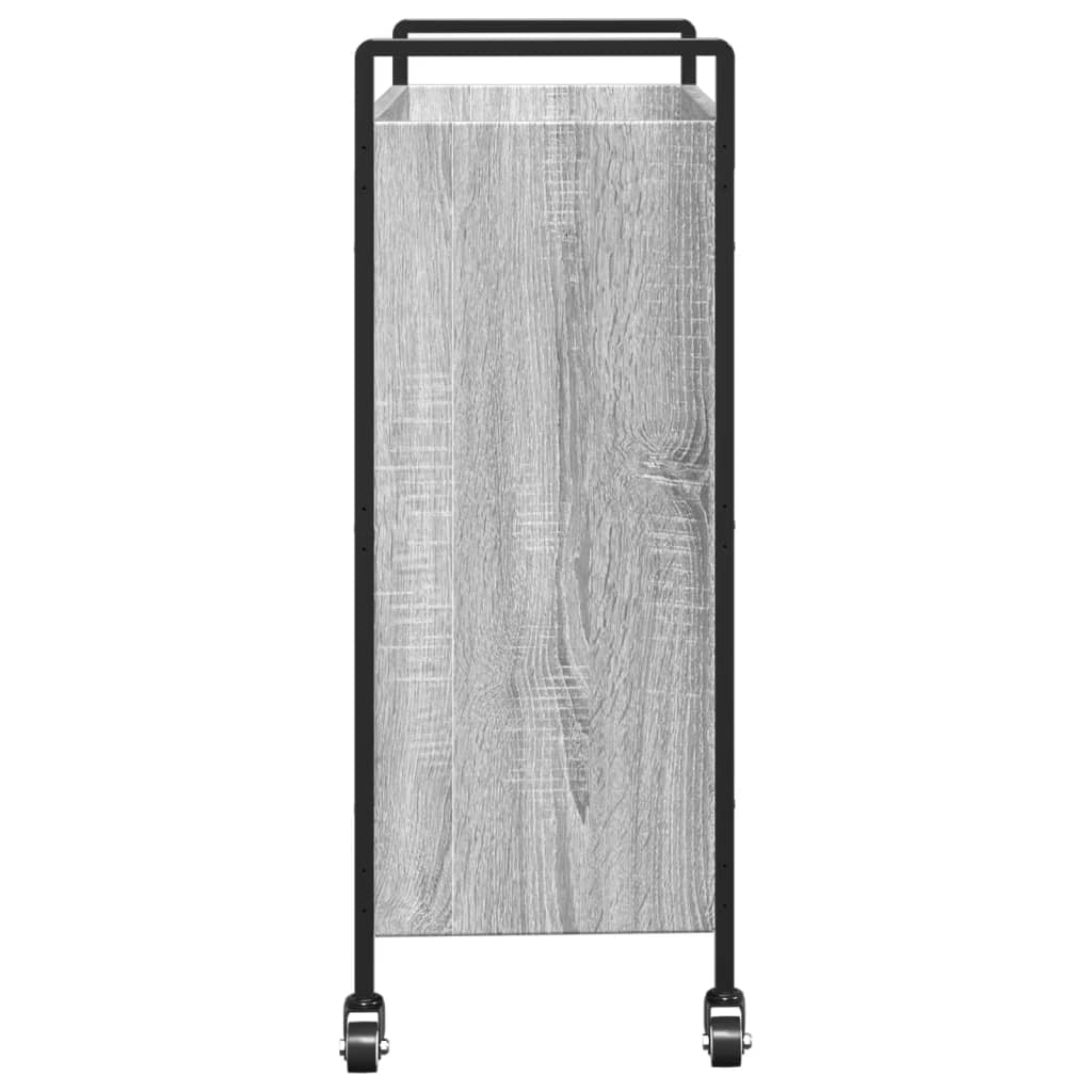 Kuhinjska kolica siva boja hrasta 70x30x82 cm konstruirano drvo