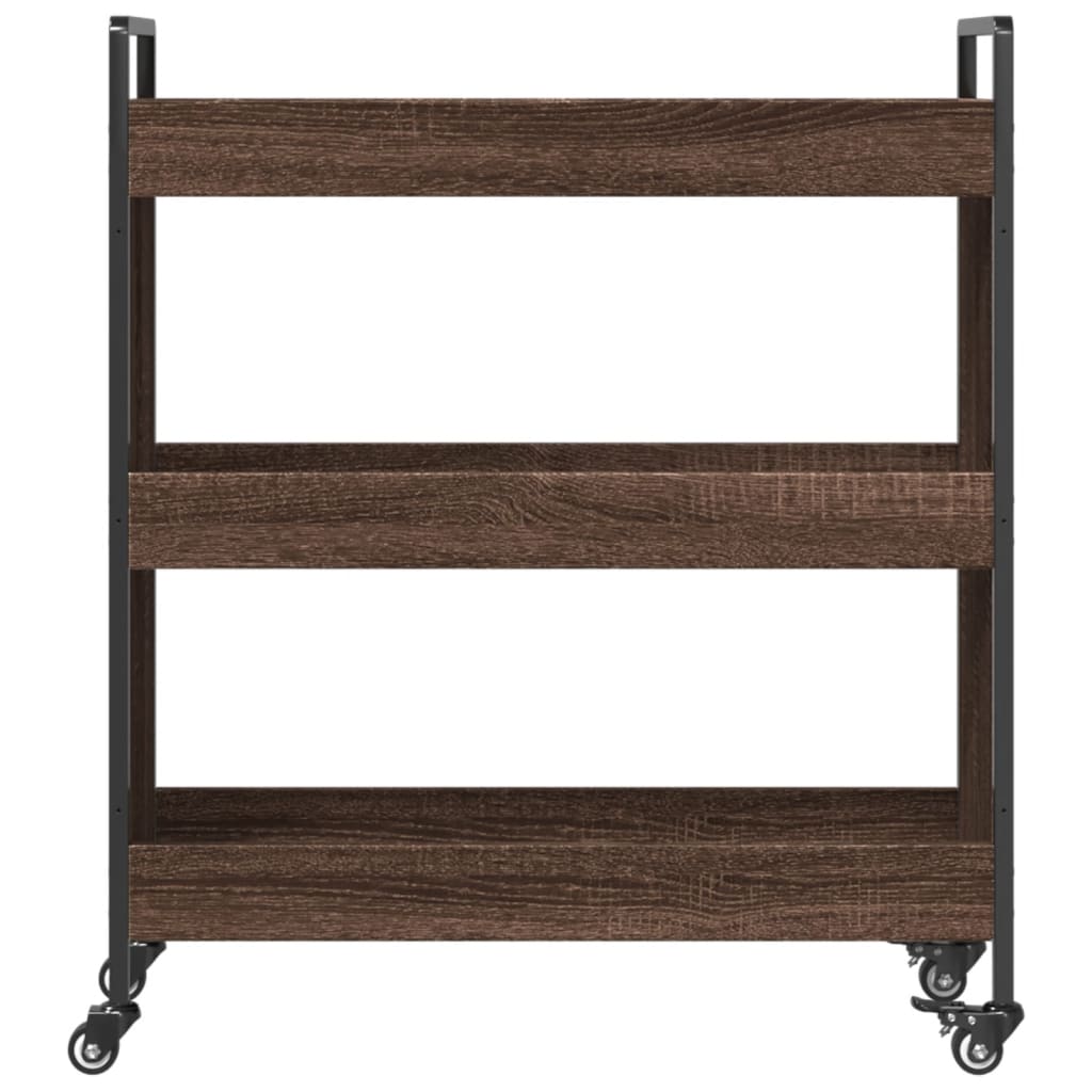 Kuhinjska kolica boja hrasta 70 x 30 x 82 cm konstruirano drvo
