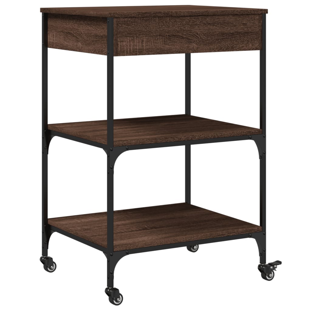 Kuhinjska kolica boja hrasta 60x48x89,5 cm konstruirano drvo