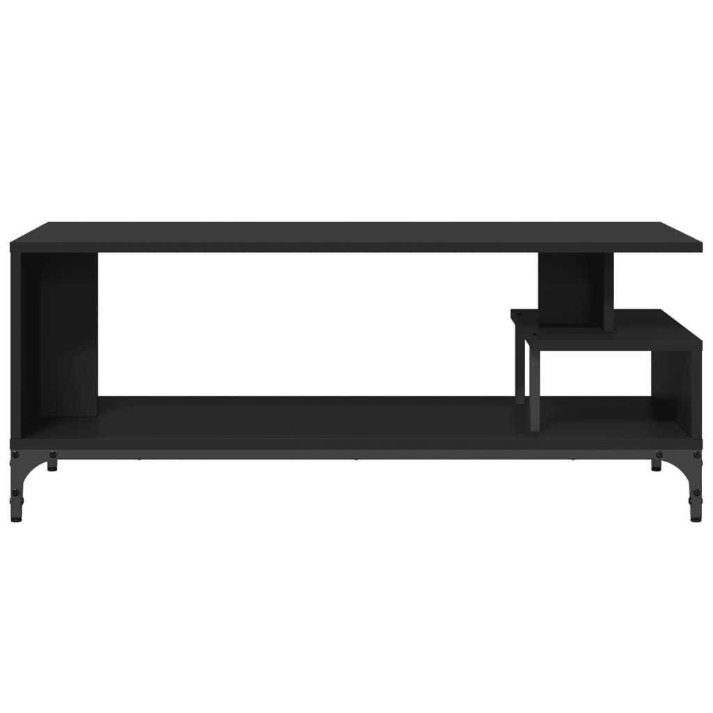 TV ormarić crni 102x40x41 cm konstruirano drvo i čelik