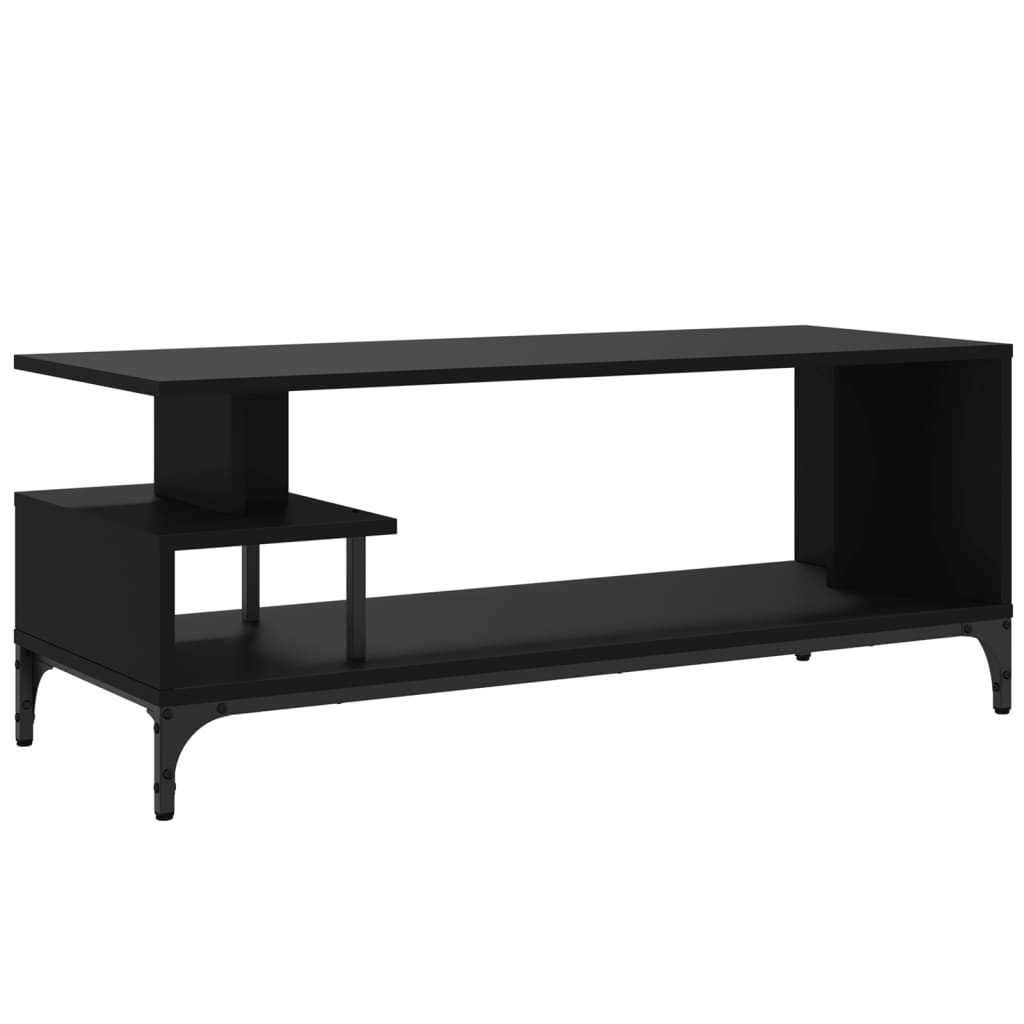 TV ormarić crni 102x40x41 cm konstruirano drvo i čelik