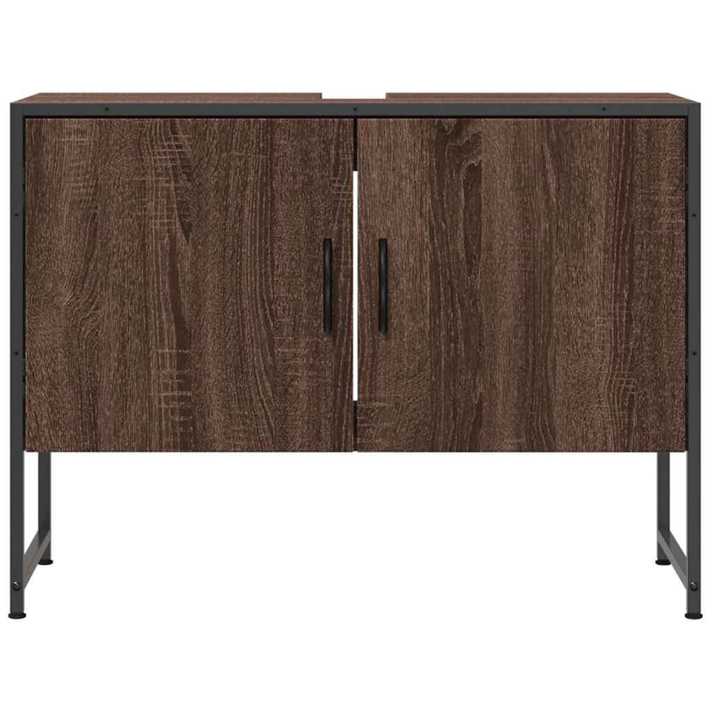 Kupaonski ormarić za umivaonik boja hrasta 80x33x60 cm drveni