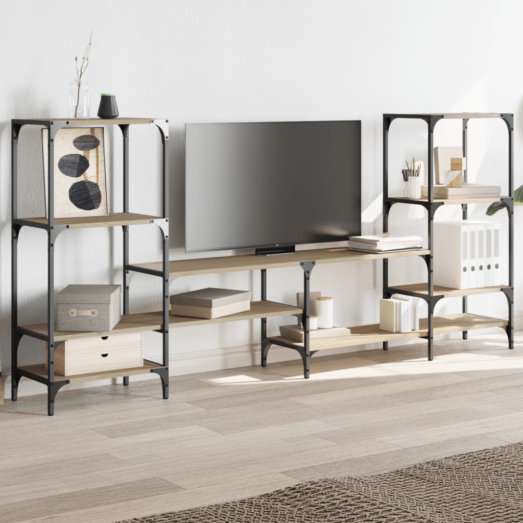 TV ormarić boja hrasta sonome 206,5x28,5x95cm konstruirano drvo