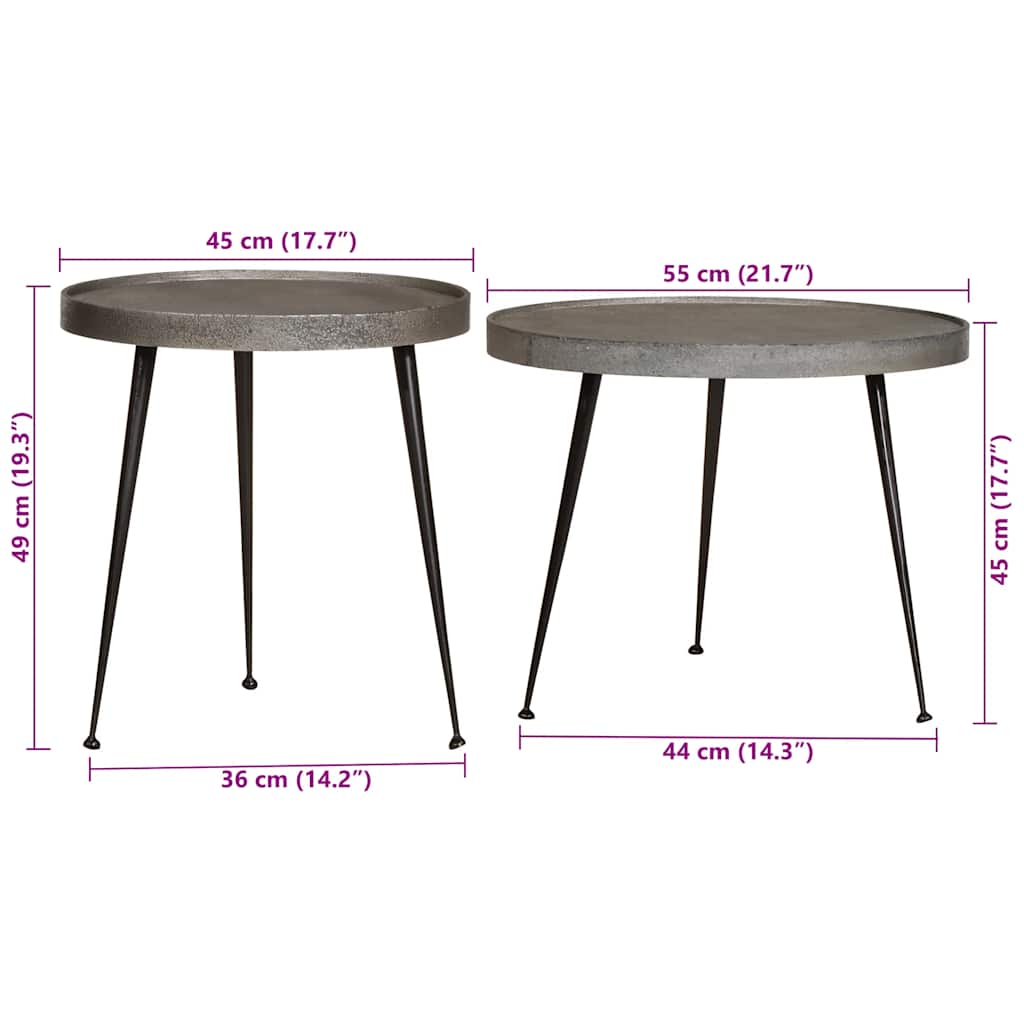 Klub stolić 2 kom. srebrni, inženjerski drvo