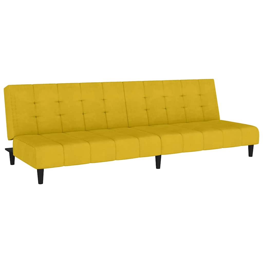 Dvosjed na razvlačenje žuti baršunasti